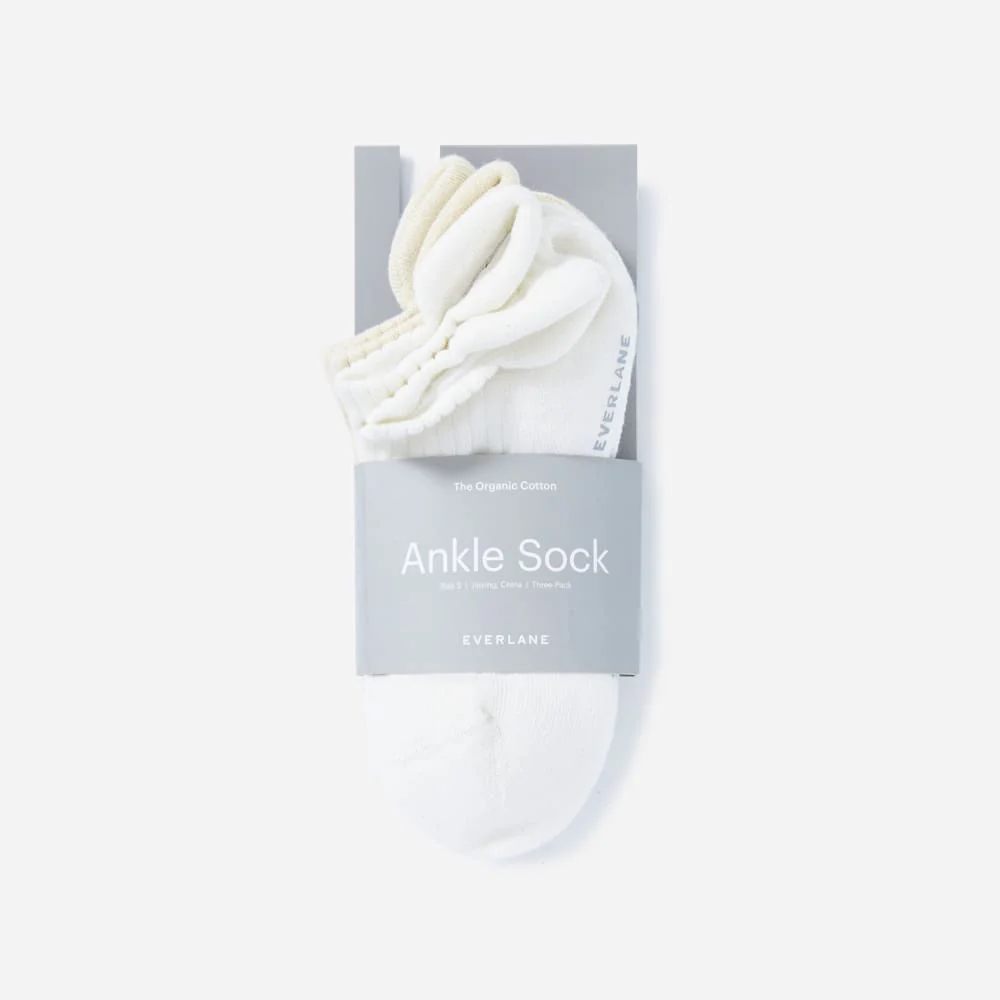 The Organic Cotton Ankle Sock 3-Pack | Neutral Multi