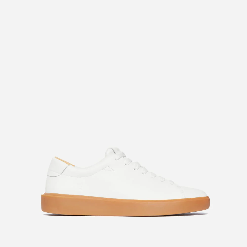 The ReLeather® Tennis Shoe | White / Gum Sole