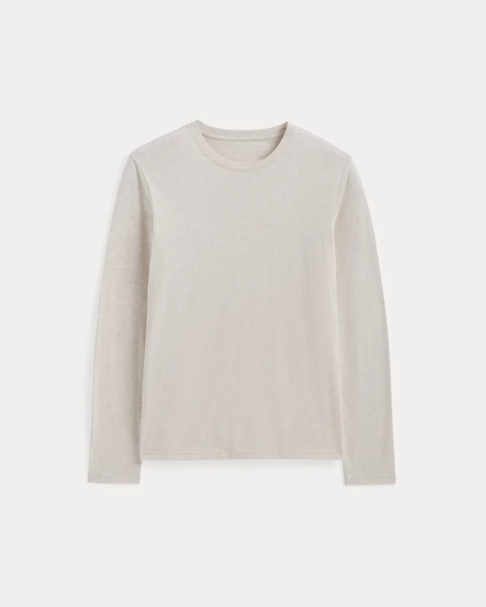 The Essential Organic Long-Sleeve Tee | Heathered Oat