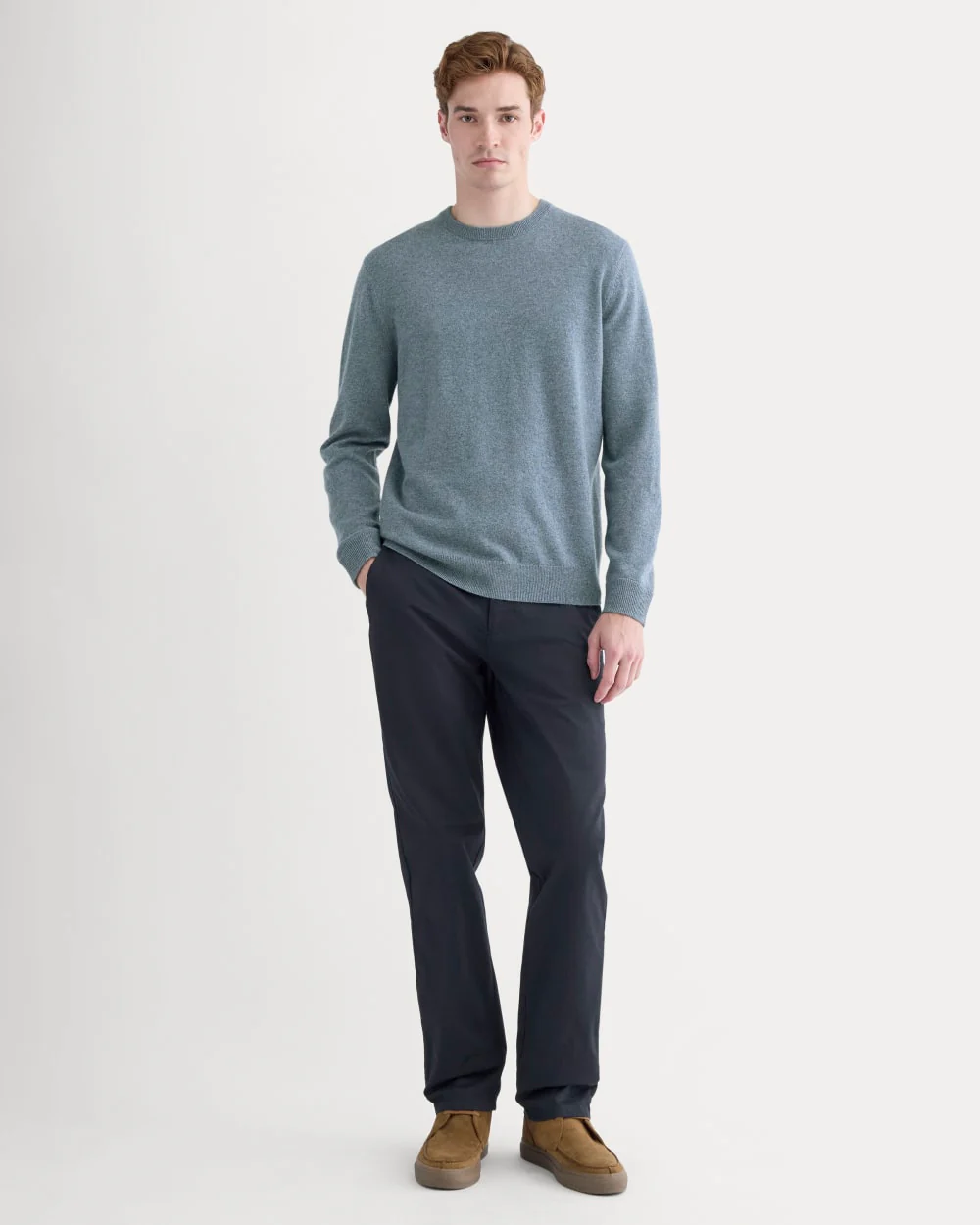 The Cashmere Crew | Denim Blue