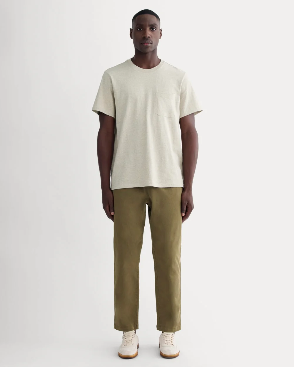 The Premium-Weight Pocket Tee | Uniform | Heather Oatmeal