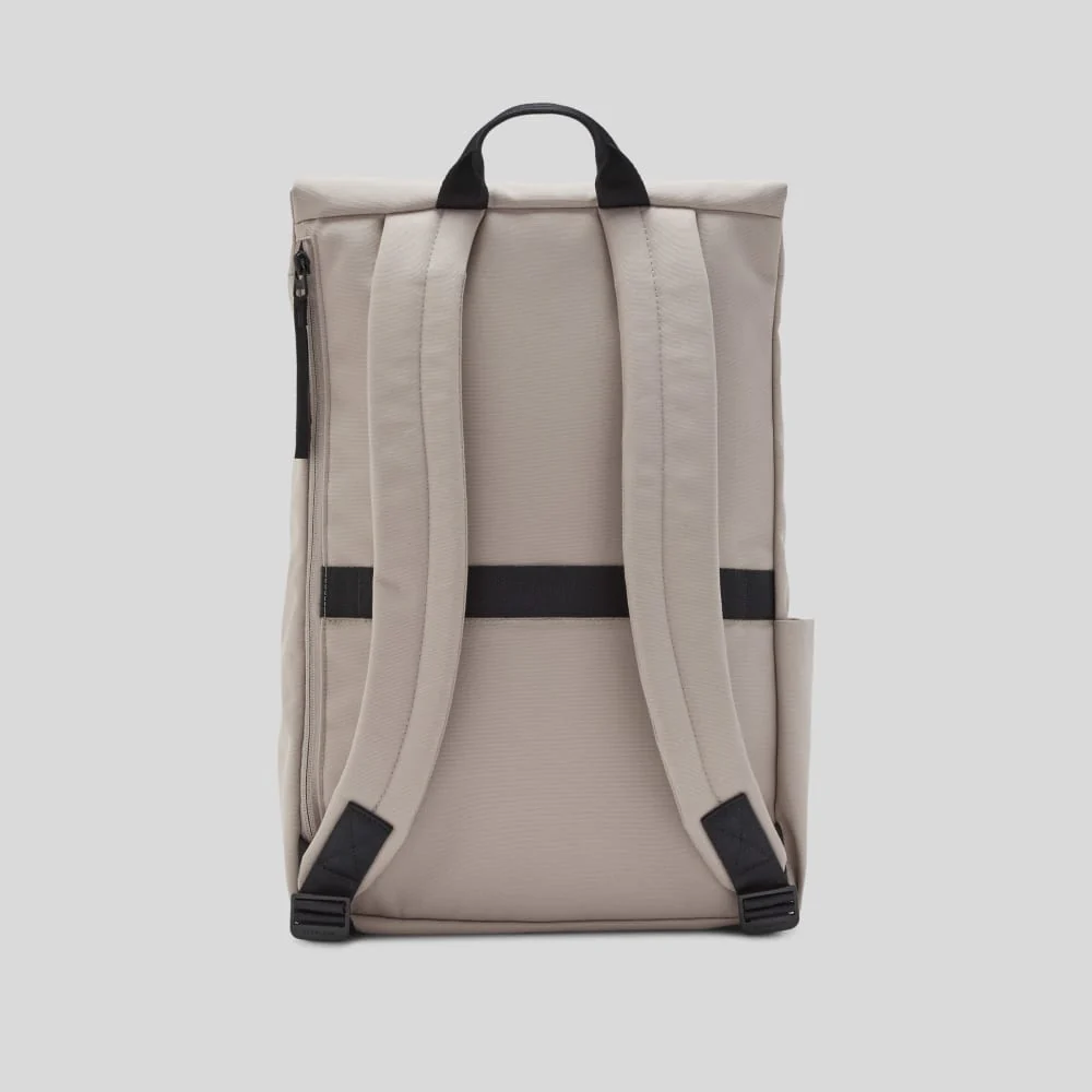 The ReNew Transit Backpack | Warm Quartz (with label)