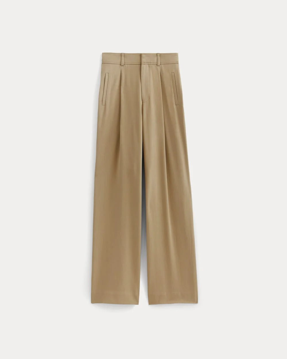 The Draper Pleated Pant in Buttersmooth | Ash Brown | 30" Inseam
