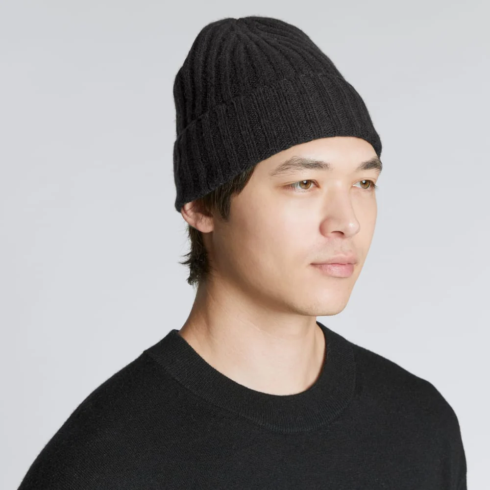 The Cashmere Beanie | Black