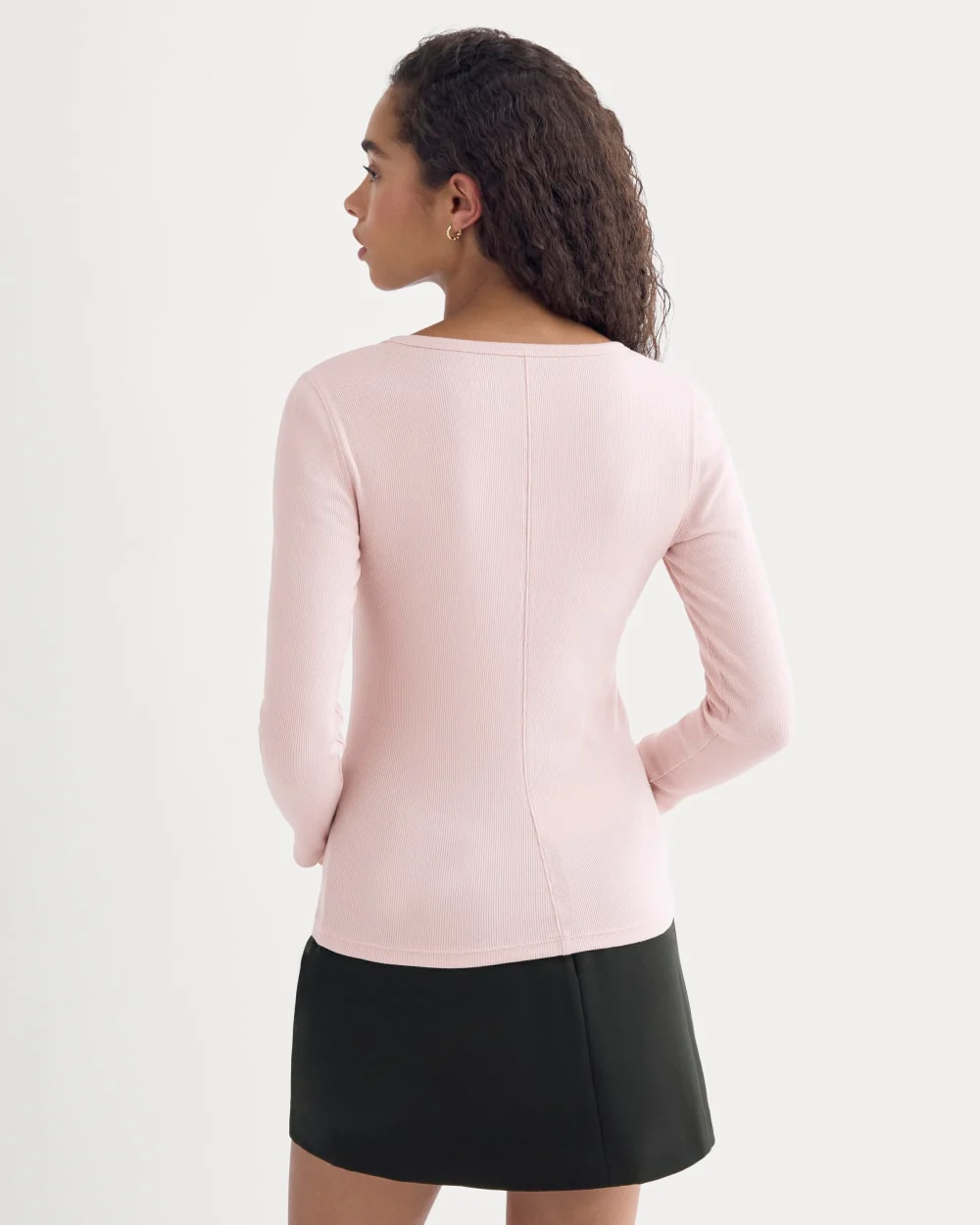 Luxe Rib Deep U-Neck Top | Burnished Lilac