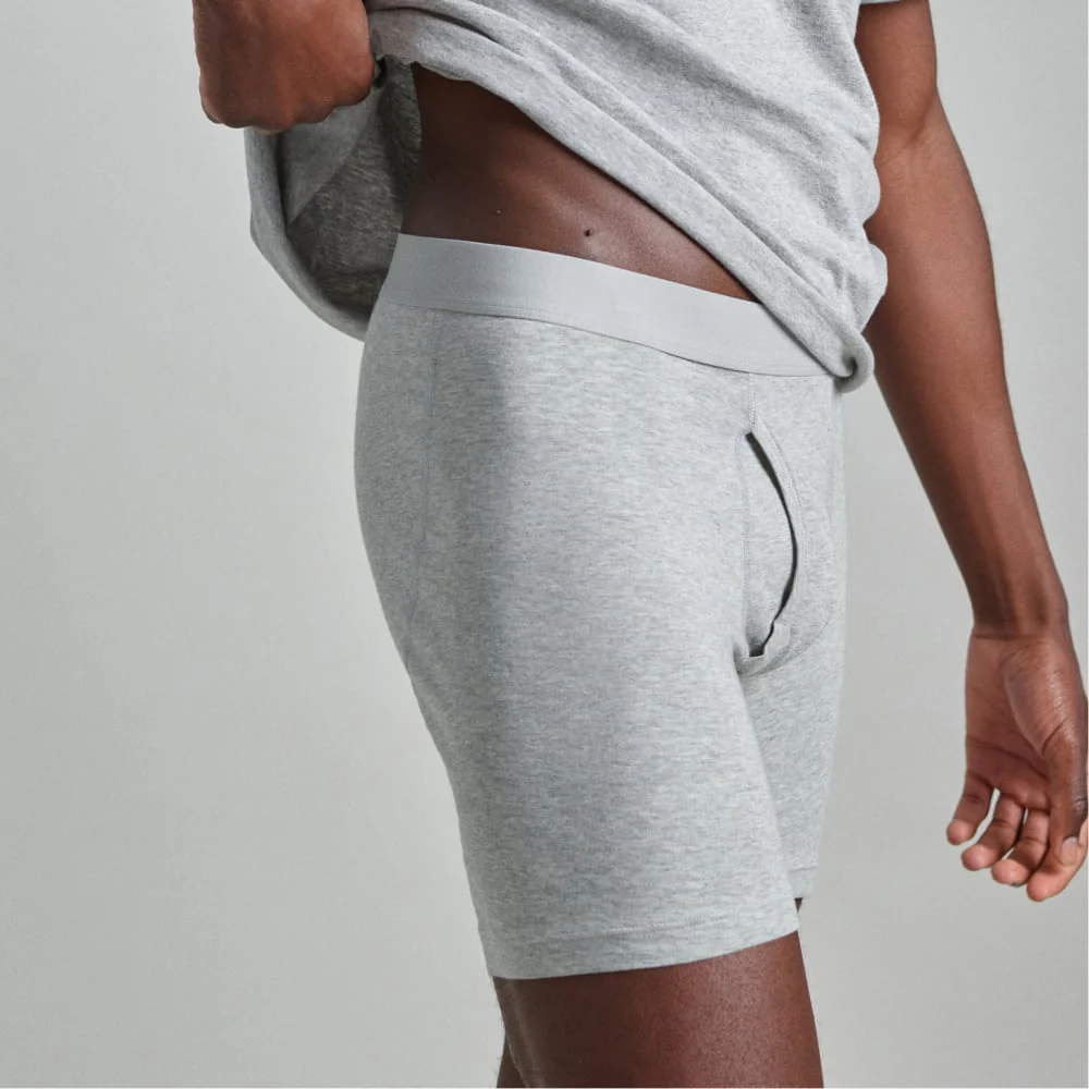 The Supima® Longer Boxer Brief | Uniform | Heathered Grey