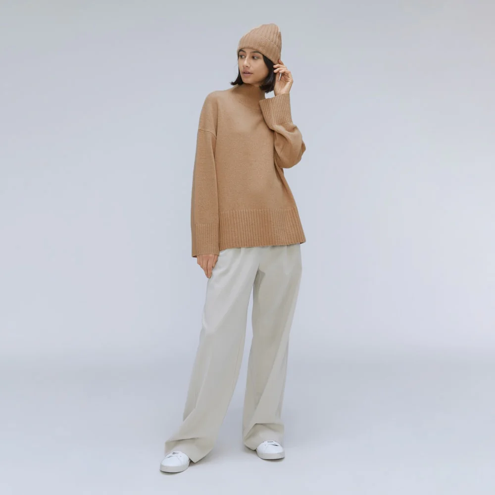 The Cashmere Beanie | Light Camel