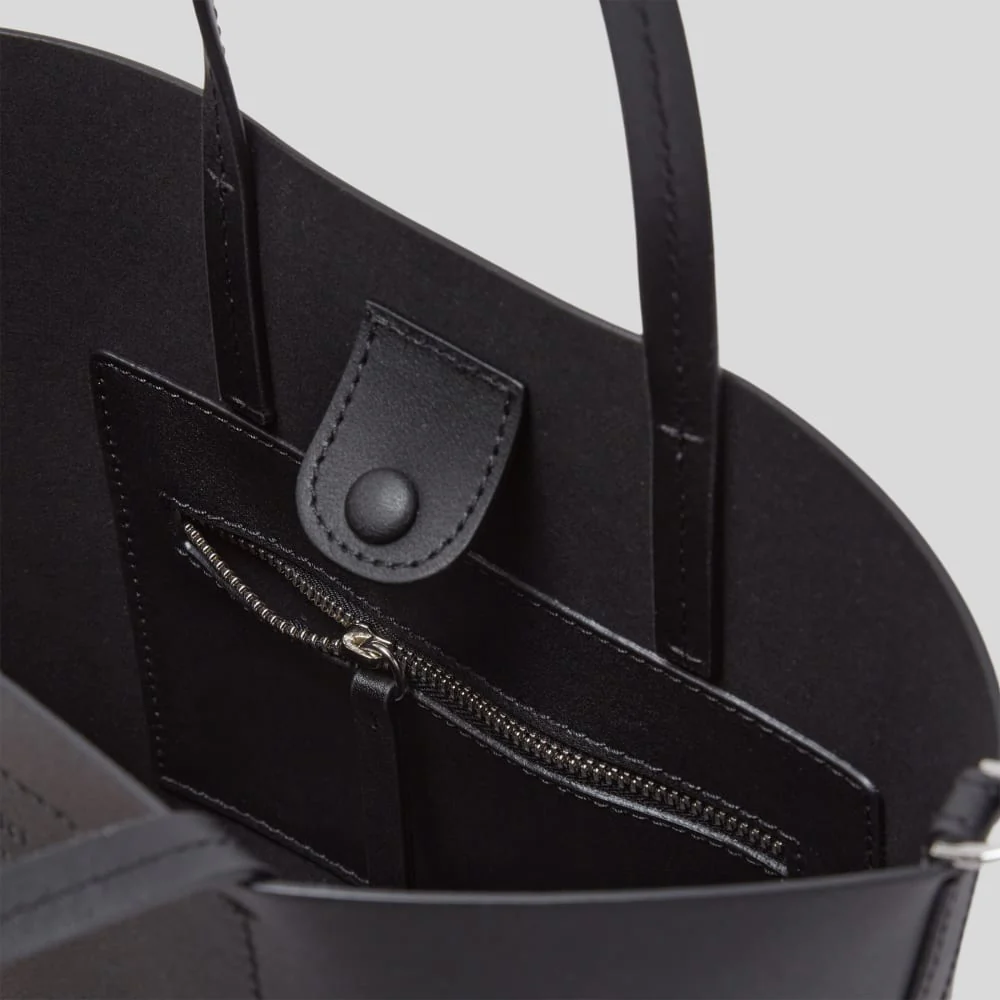 The Luxe Italian Leather Crossbody | Black