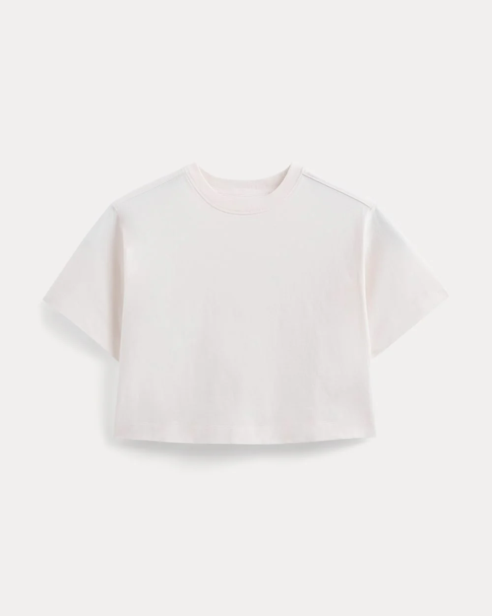 The Premium Weight Cropped Tee | Bone