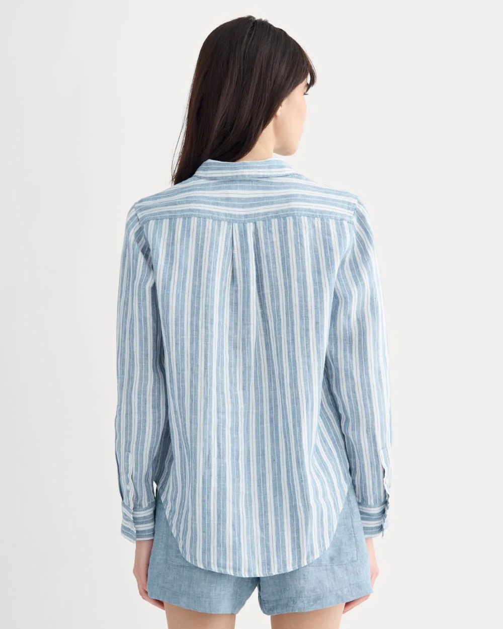 The Must-Have Shirt in Linen | Soft Cobalt/Bone