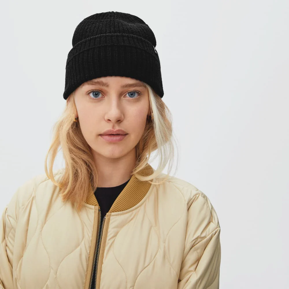 The Organic Cotton Chunky Beanie | Black