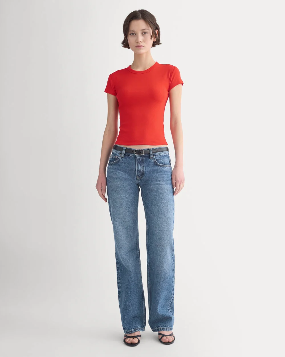 RetroSoft Cotton Crew | Fiery Red